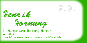 henrik hornung business card